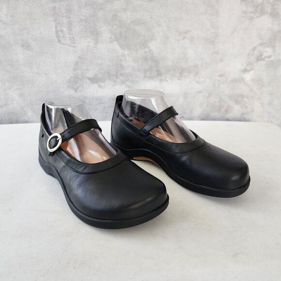 Footprints By Birkenstock Shoes Womens 6.5 Black Leather Mary Jane EU 37 - Picture 1 of 12